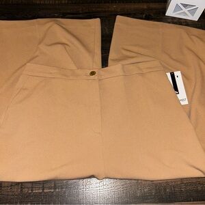 Nine West NWT Women's Tan Barley Field Dress Pants Button Closure Size US 16